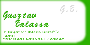 gusztav balassa business card